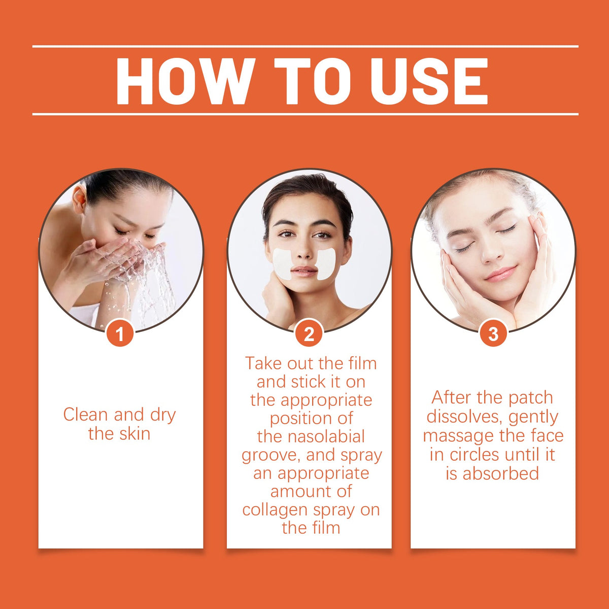 Hydrolyzed Collagen Patch for Cheek Wrinkles & Hydration