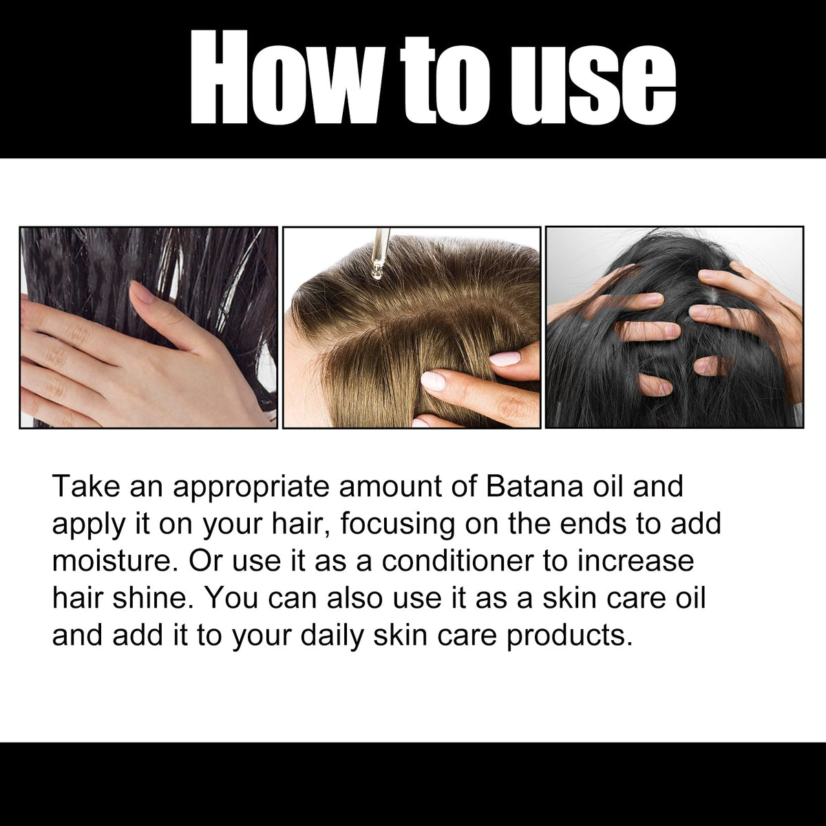 Batana Hair Oil for Smoothing & Nourishing Aging Hair