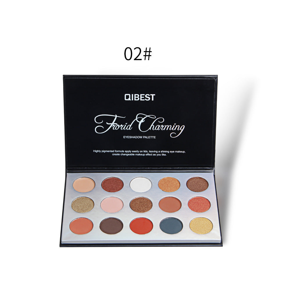 15-Color Eyeshadow Palette for Warm Sunset Eye Looks