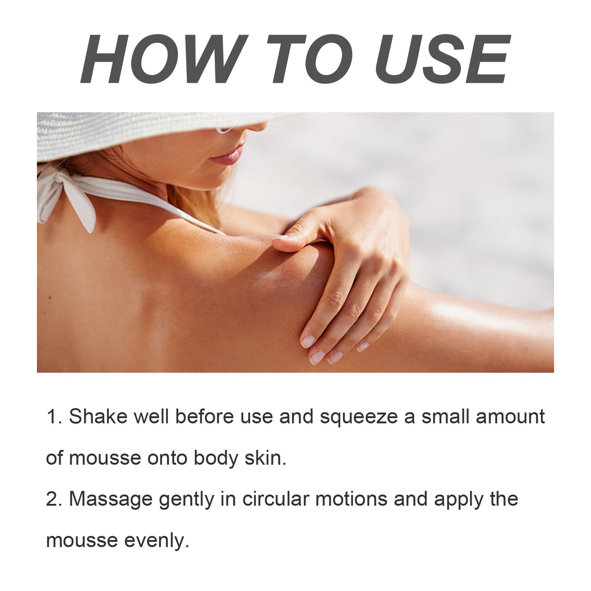 Self-Tanning Foam Mousse - Streak-Free Bronze Glow