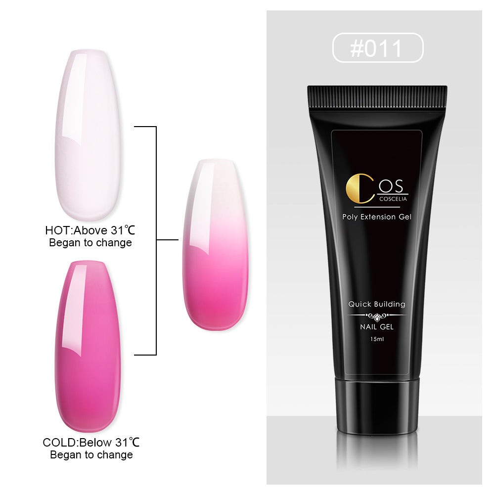 Quick-Building Poly Extension Gel — Heat-Activated Ombre