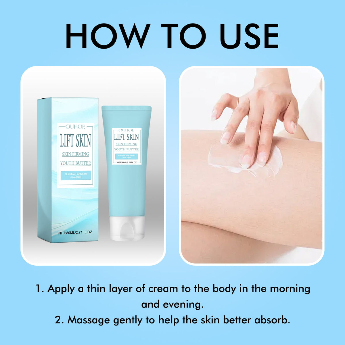 Skin Firming Youth Butter for Sagging Body Skin