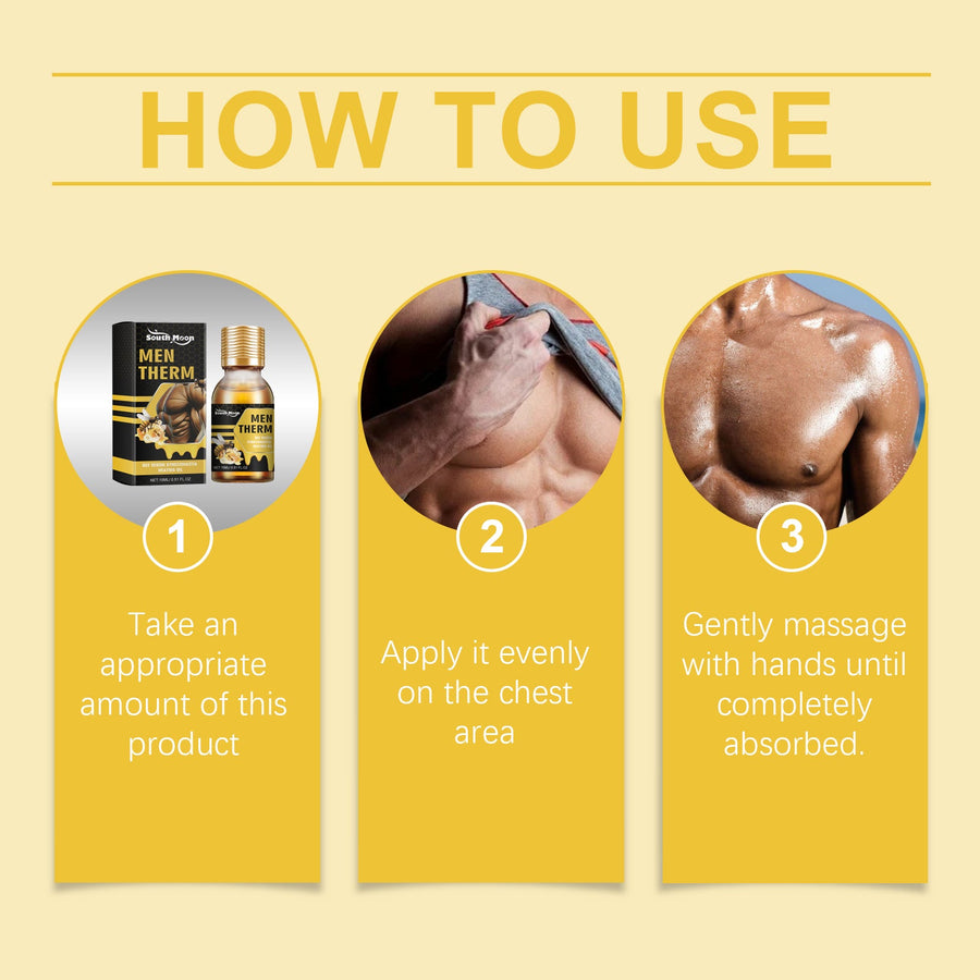 Men's Chest Firming Oil — Bee Venom Lifts & Defines Chest Fast