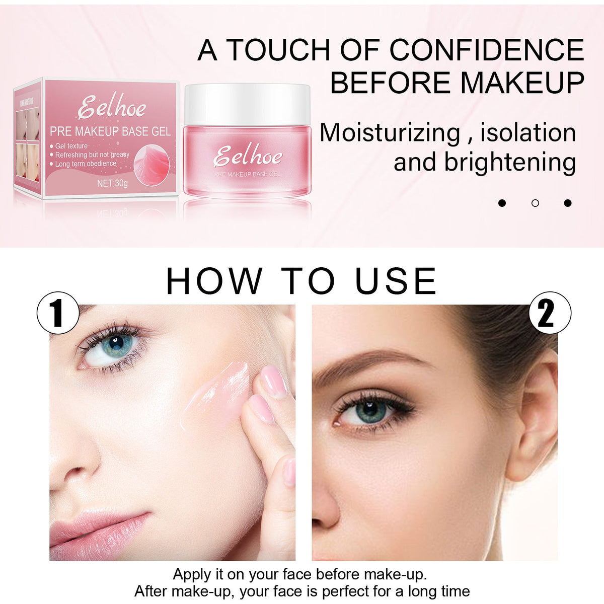 Makeup Primer Gel for Smooth, Fresh-Looking Skin Finish