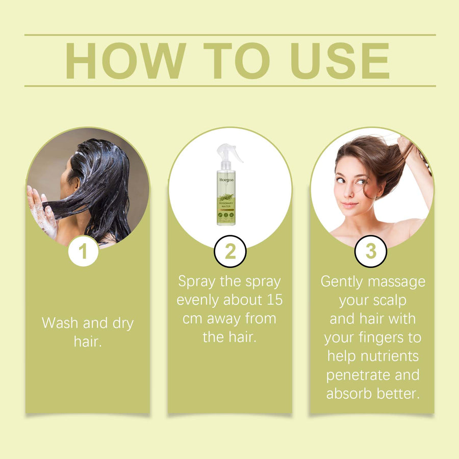 Rosemary Hair Spray for Frizz, Shine & Scalp Freshness