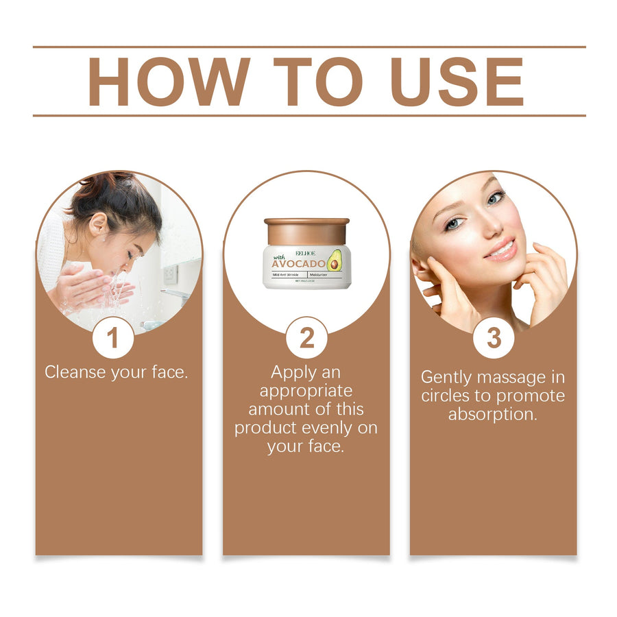 Avocado Cream Moisturizer for Fine Lines & Dry Skin