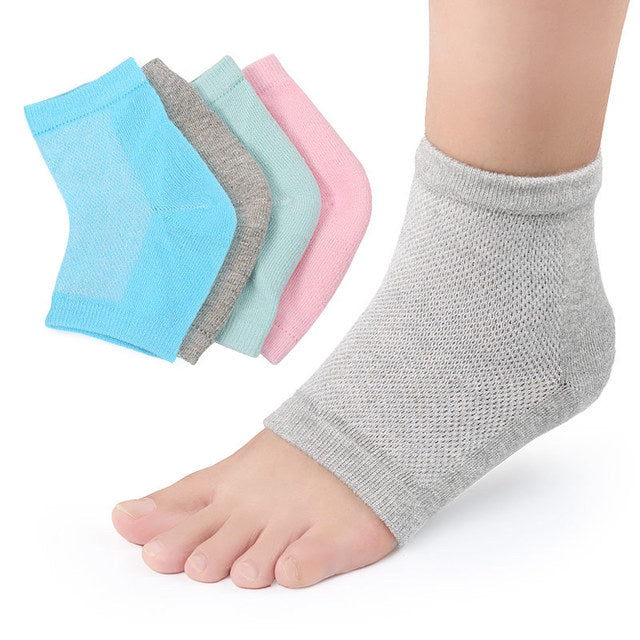 Silicone Gel Heel Socks for Cracked, Dry Foot Skin