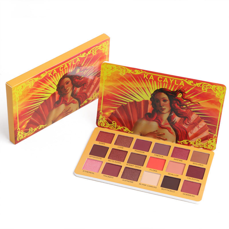 18-Shade Matte & Metallic Eyeshadow Palette for Looks