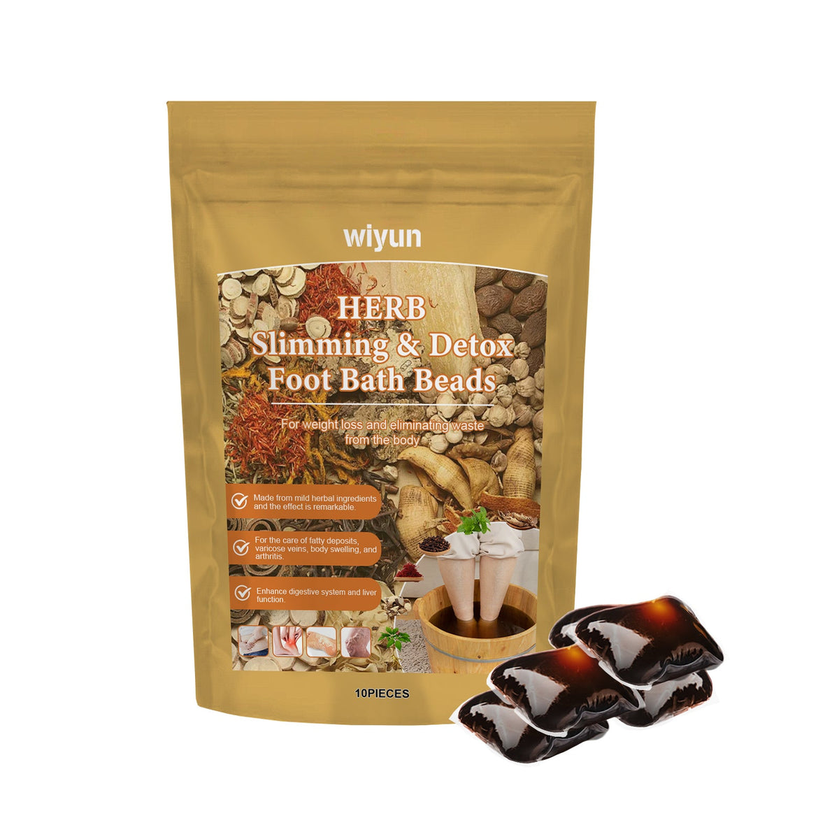 Herbal Foot Bath Beads for Tired Swollen Feet Relief