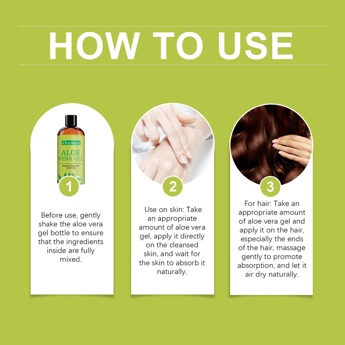 Aloe Vera Gel Moisturizer for Skin, Face, Body & Hair