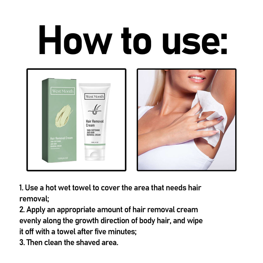 Gentle Hair Removal Cream for Sensitive Skin, Full Body