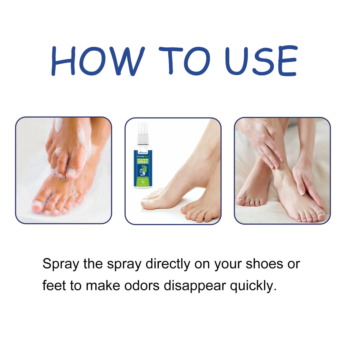 Foot Deodorant Spray for Odor, Sweat & Itchy Dry Feet