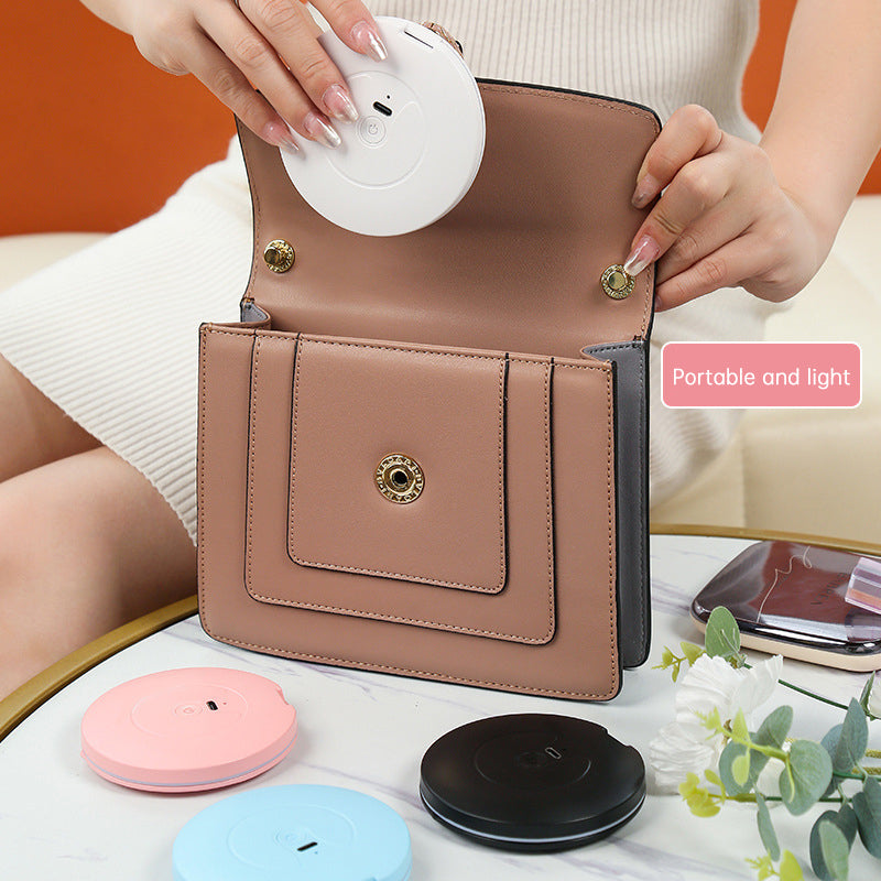Mini LED Makeup Mirror — Dual Illuminated Surfaces for Travel