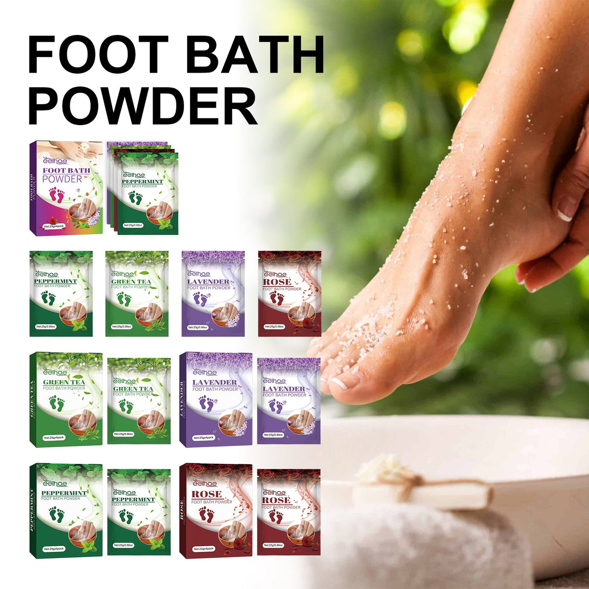 Herbal Foot Soak Salts for Sore, Tired Feet Relief
