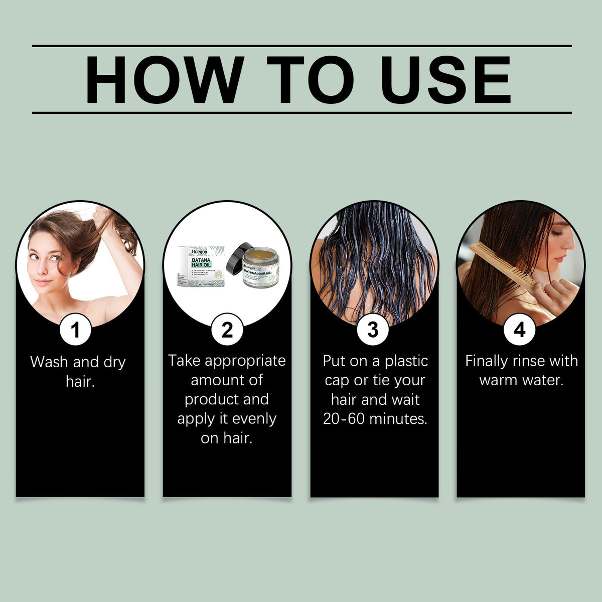 Batana Hair Oil for Dry Hair, Frizz, Moisture & Shine