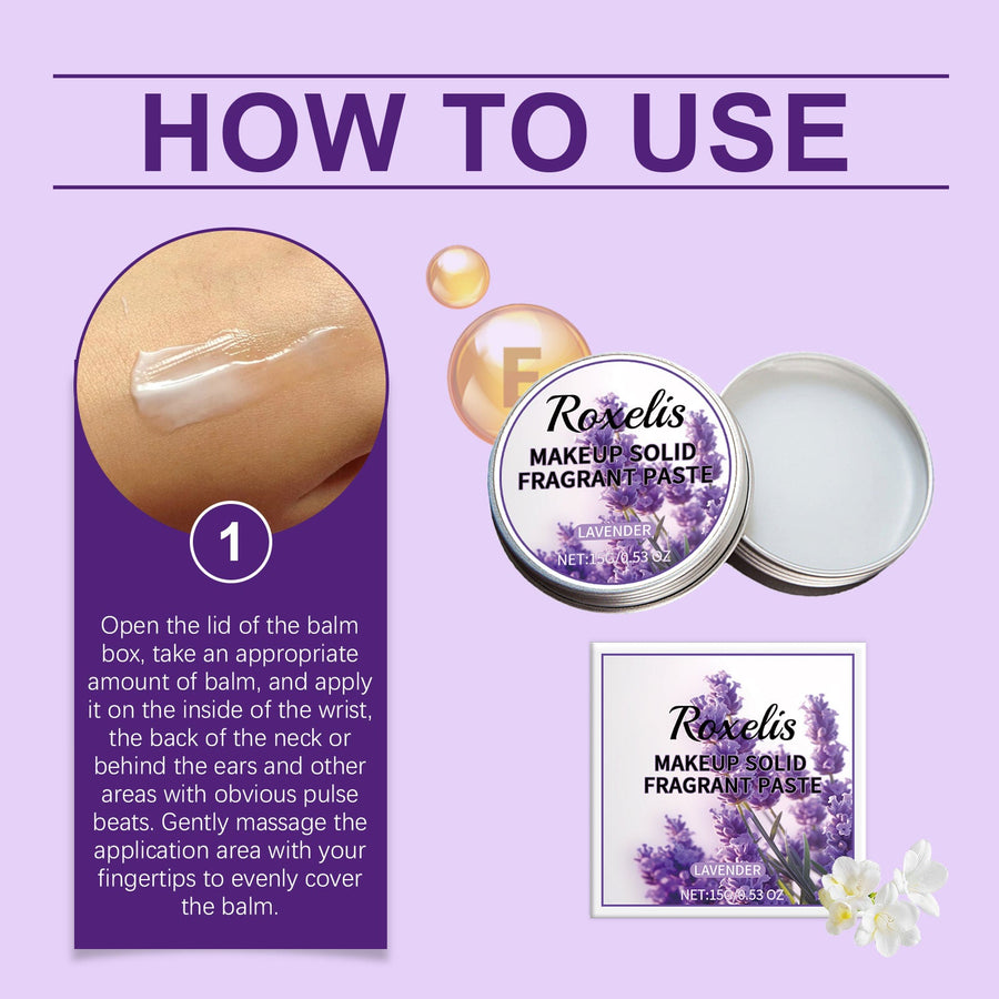 Solid Lavender Fragrance Balm for Natural Portable Calm
