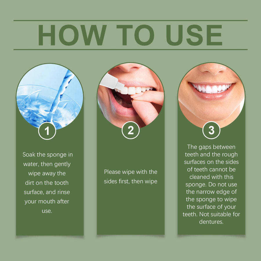 Sponge Tooth Cleaner — Brighten Teeth in Minutes with Water