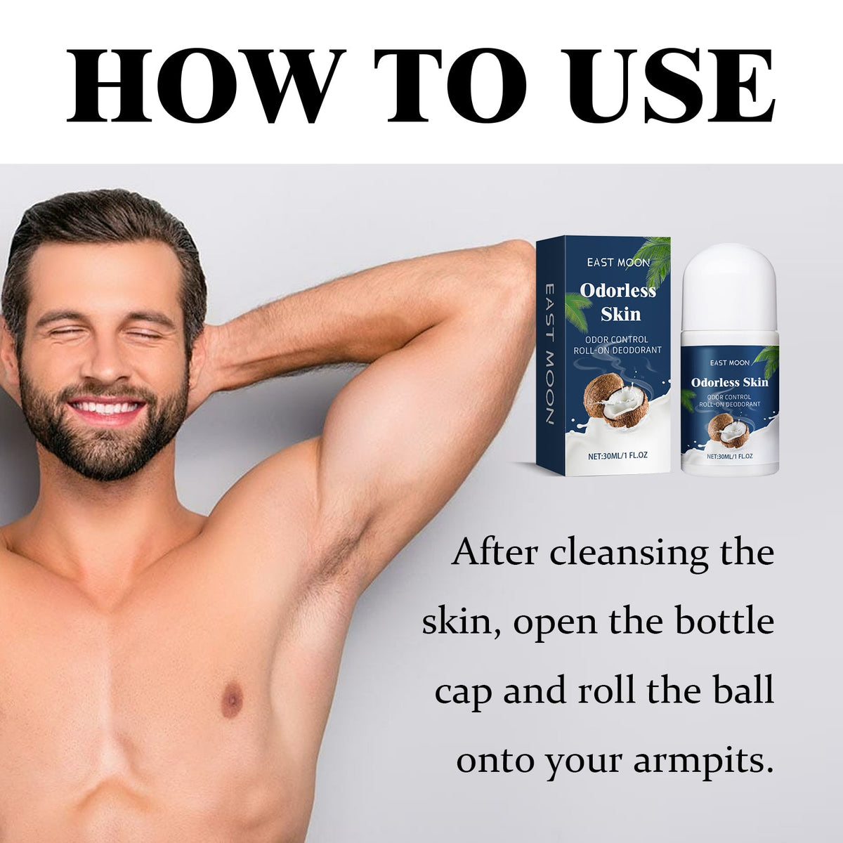 Coconut Vanilla Antiperspirant Beads Roll-On Deodorant