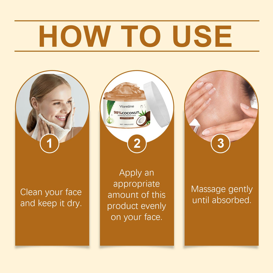 Coconut Hydrating Gel for Rough, Dry Facial Skin Care