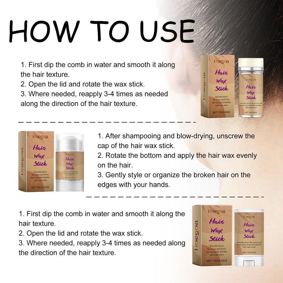 Hair Wax Stick for Smooth, Polished Flyaways Daily
