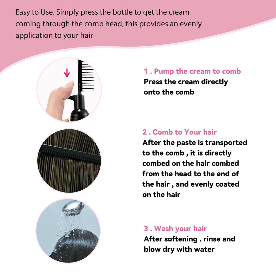 Hair Straightening Cream for Smooth, Sleek, Frizz-Free Hair
