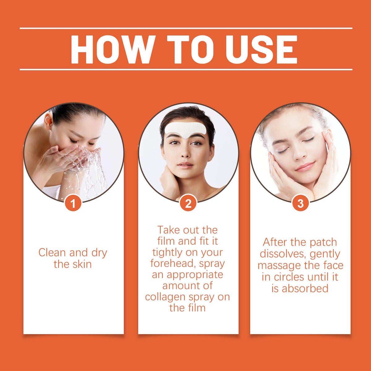 Hydrolyzed Collagen Forehead Patch for Smoother Fine Lines