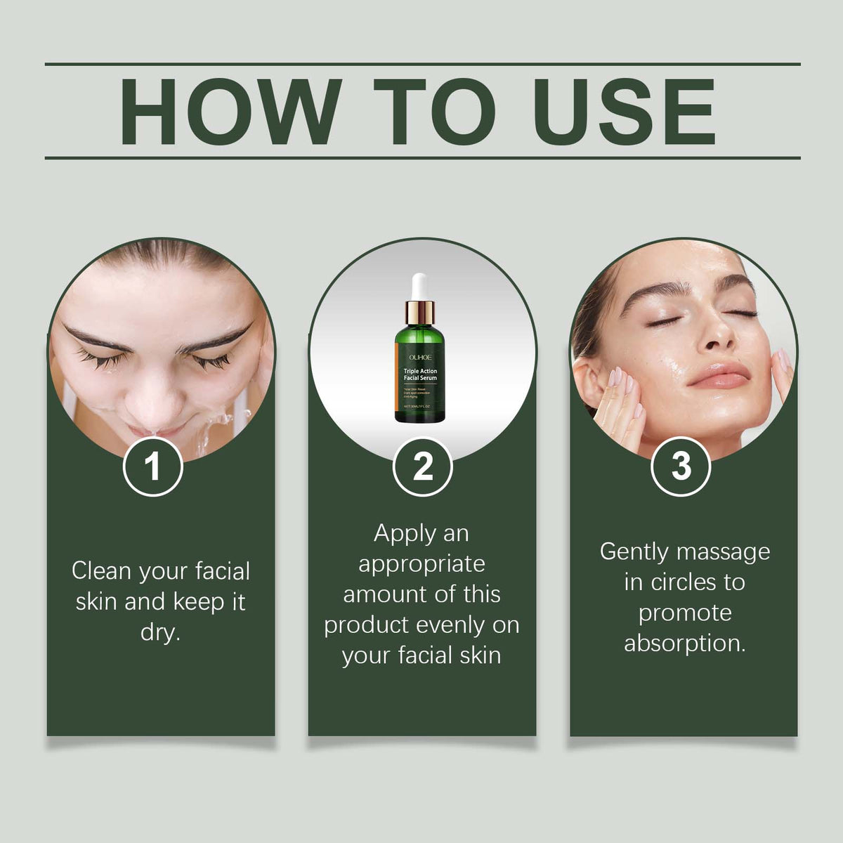 Triple Action Facial Serum for Dark Spots & Firming