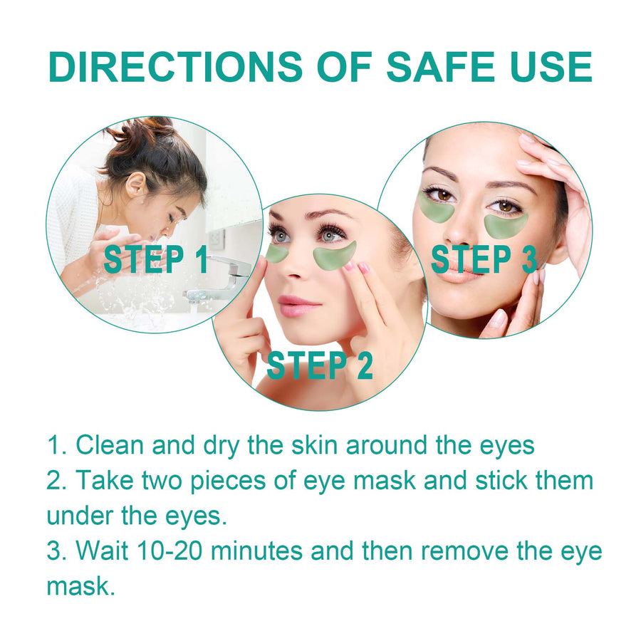 Chlorella Hydrogel Eye Mask - 60 Patches for Dark Circles