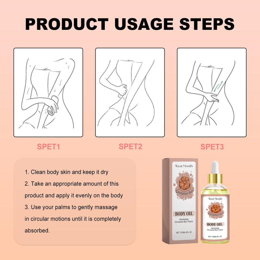 Cinnamon Bun Body Oil for Dry, Dull Skin