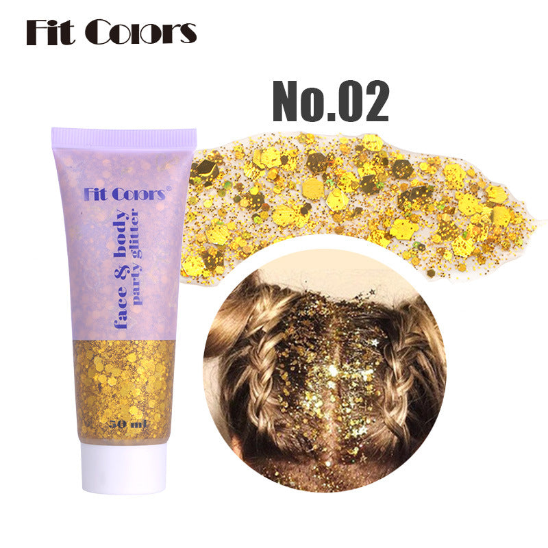 Face & Body Glitter Gel Makeup for Dazzling Sparkle
