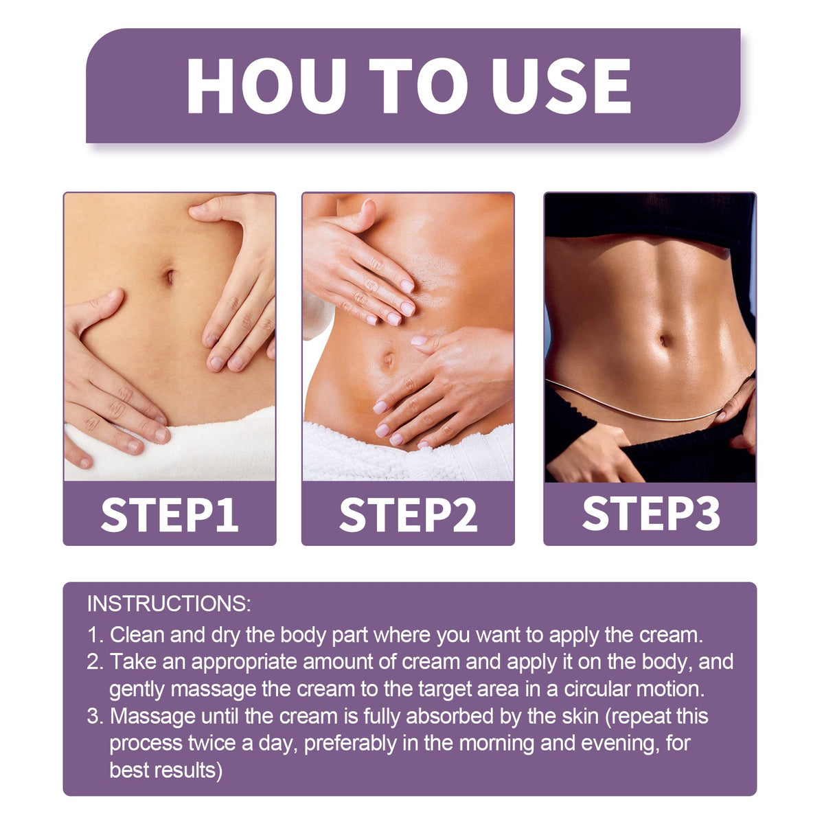 Purple Leaf Slimming Cream for Firmer Waist & Curves
