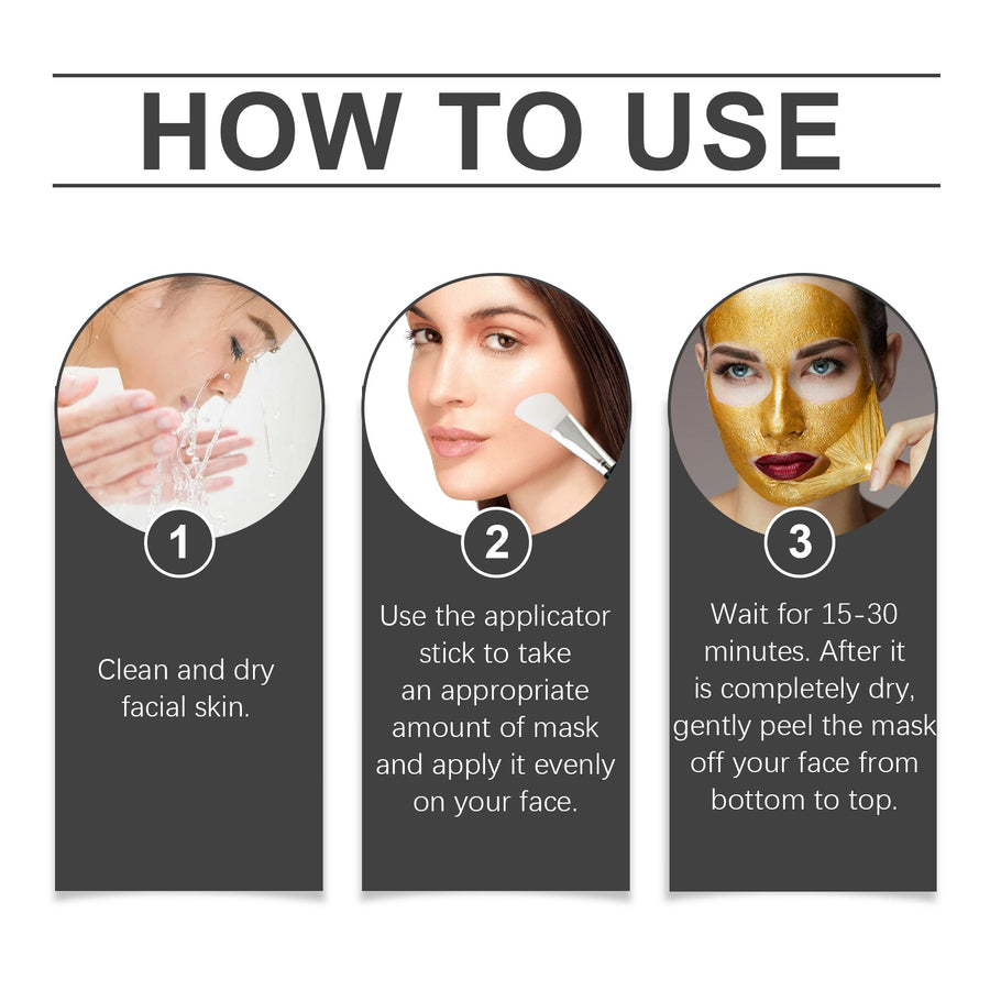24K Gold Peel Mask - Painless Exfoliation & Collagen Glow
