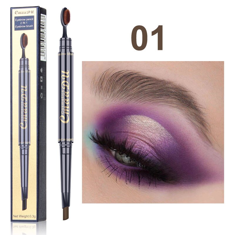 Eyebrow Pencil with Brush for Defined, Groomed Brows