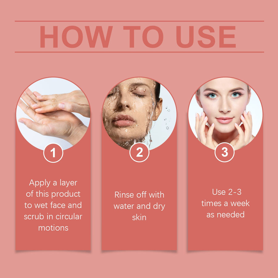 Facial Exfoliating Scrub Cleanses Skin With Refreshing, Non