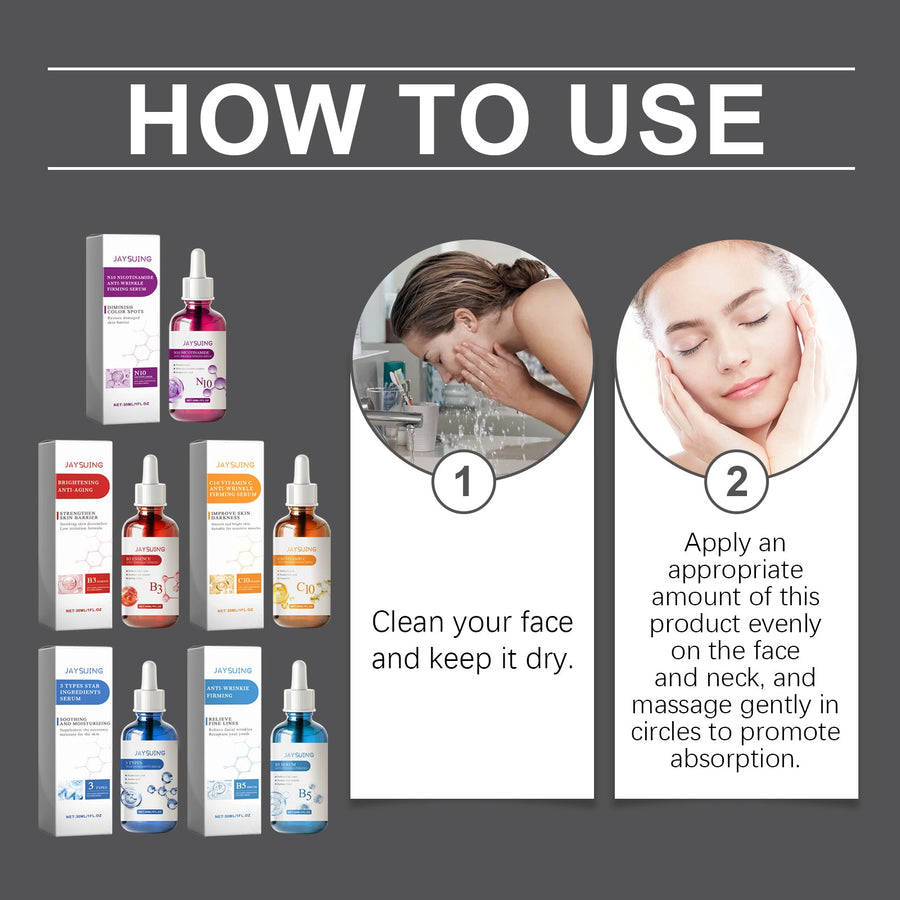 5-Piece Facial Serum Gift Box for Daily Hydration Care