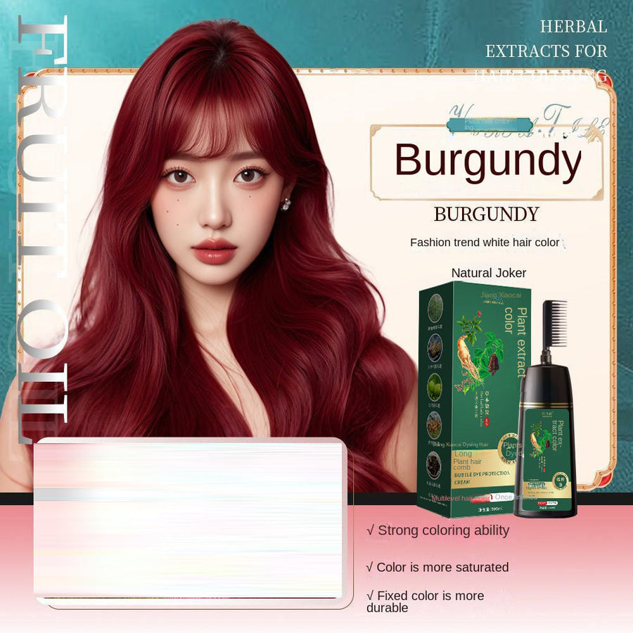 Plant Hair Dye Comb for Natural-Looking Gray Coverage