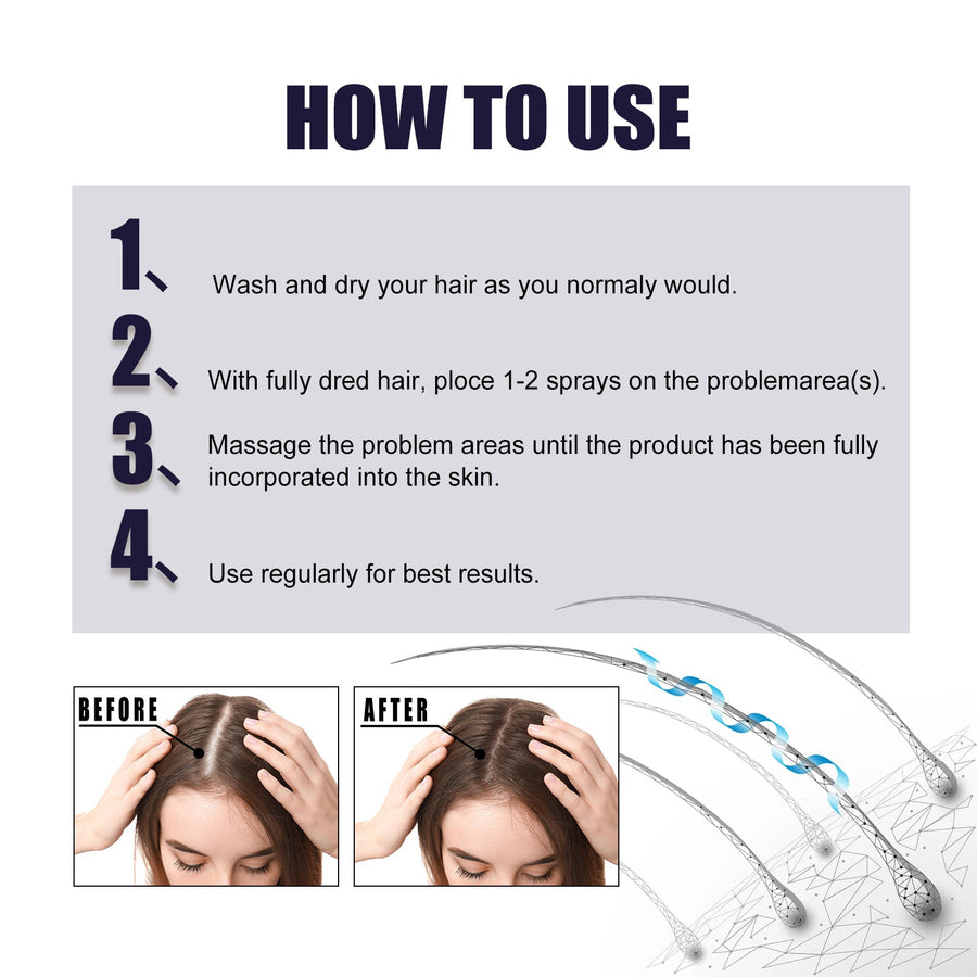 Herbal Hair Growth Spray — Stops Hair Loss & Thickens Hair