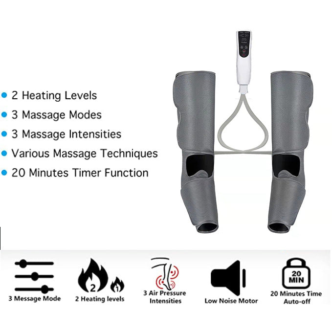 Leg Massager — Air Compression & Heat Therapy for Full Leg