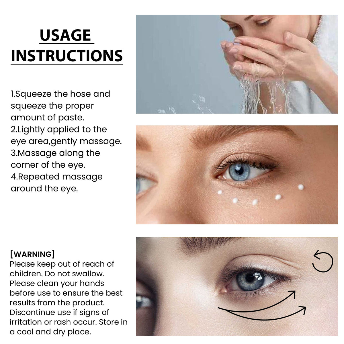24K Gold Eye Cream for Dark Circles & Puffiness