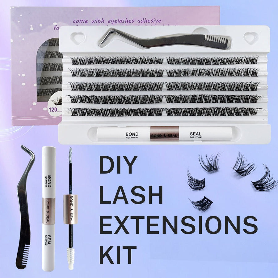 DIY Cluster Eyelash Extensions with Custom 8–16mm Lengths
