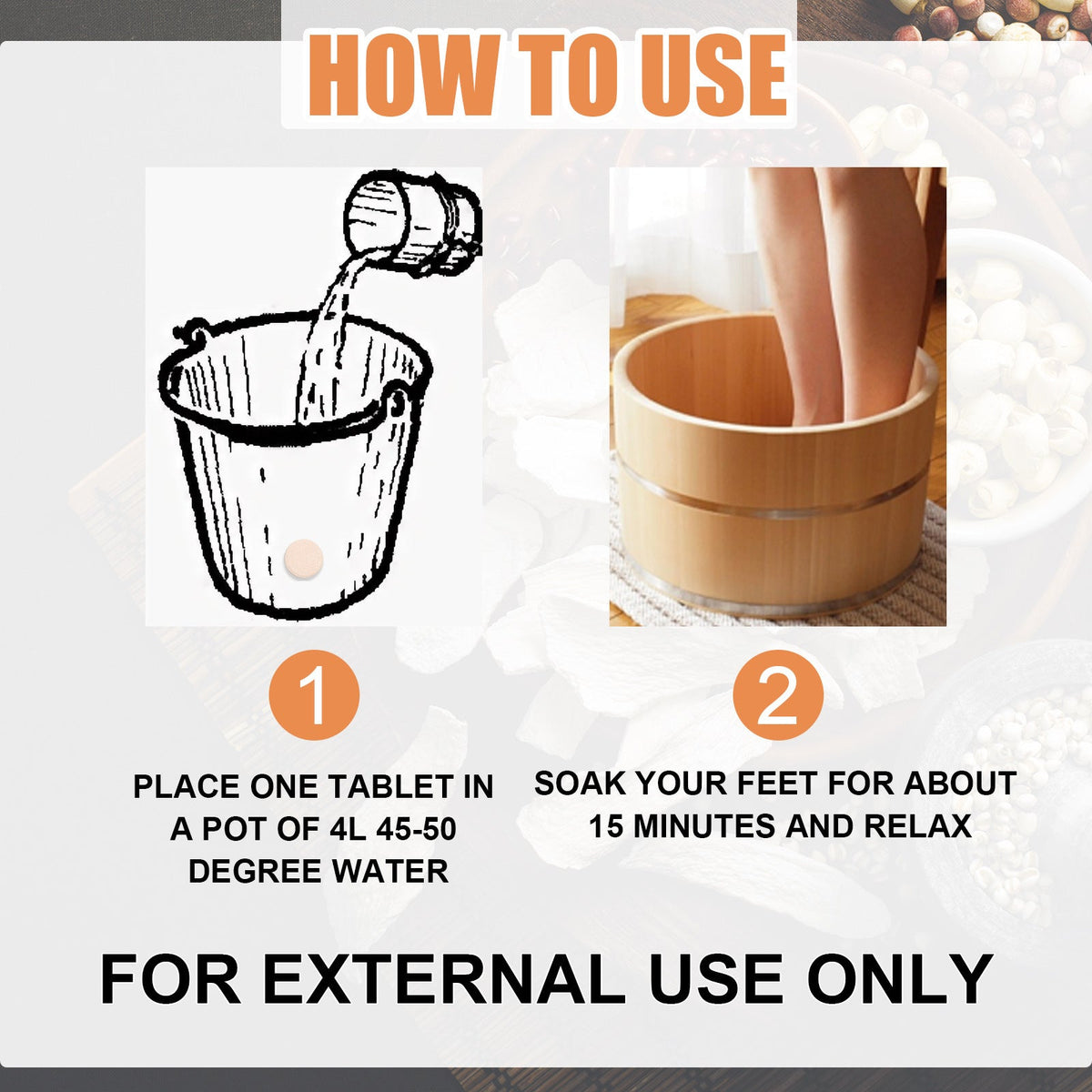 Ginger Foot Soak Tablets for Cracked Heels & Fungal Nails