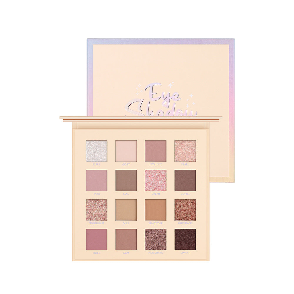 16-Color Sunset Eyeshadow Palette With Matte & Glitter