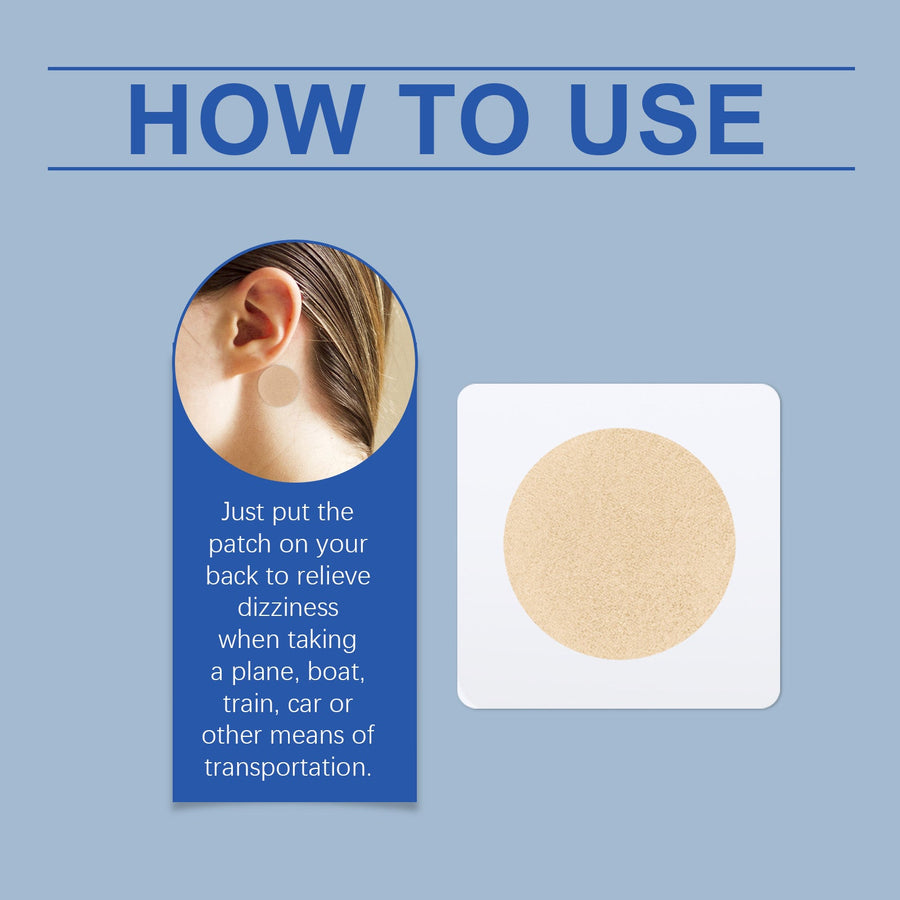 Motion Sickness Patch — 72-Hour Herbal Relief Behind the Ear