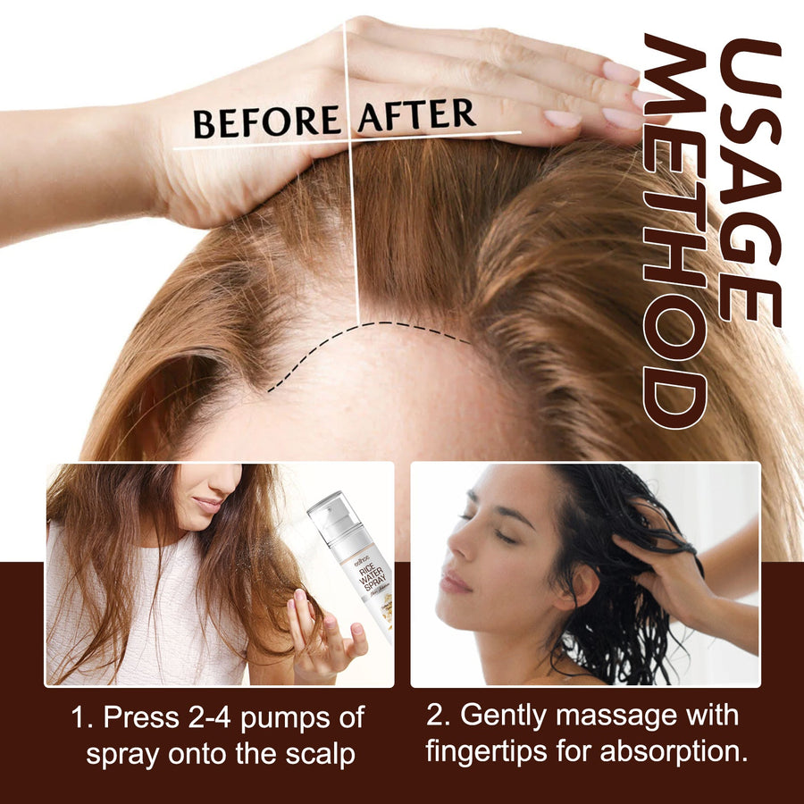 Rice Water Hair Spray for Fuller-Looking, Stronger Hair