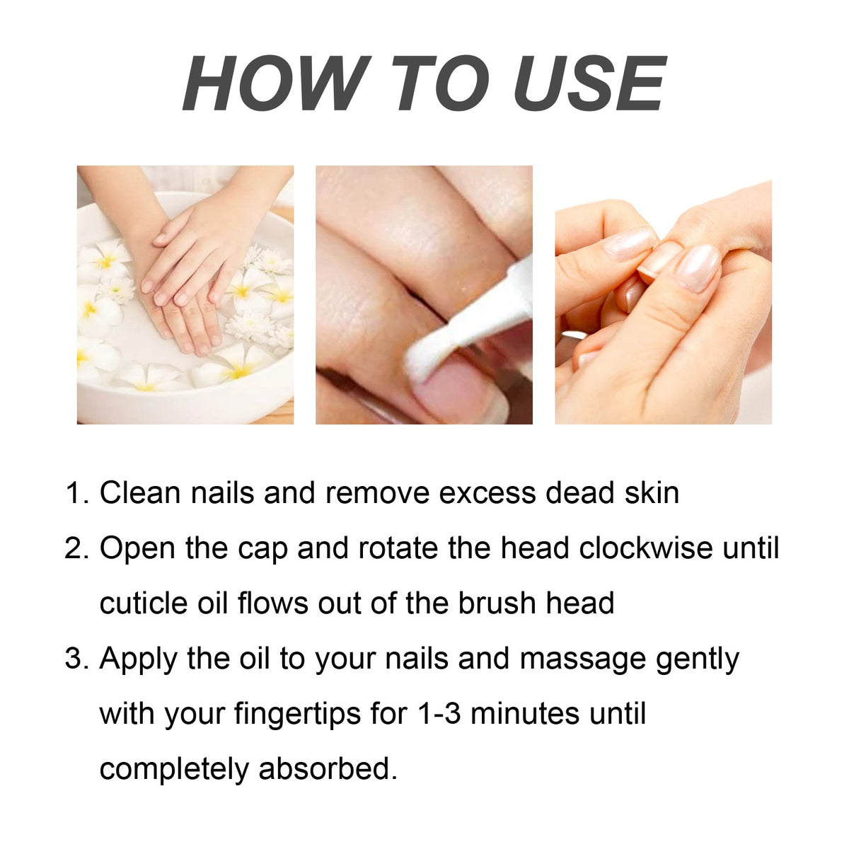 Cuticle Oil Pen, Repair Hands And Feet Gray Nails Protect Na