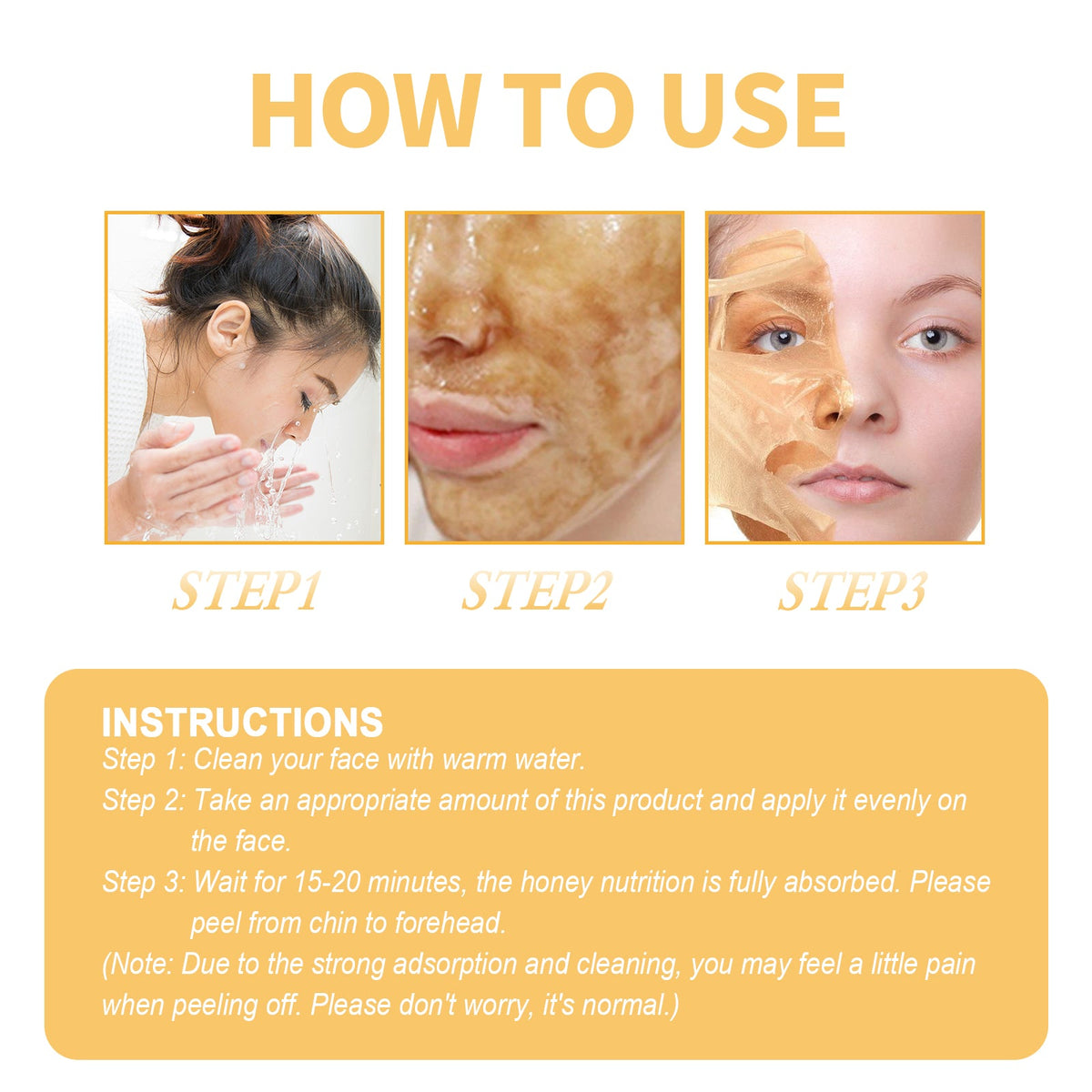 Honey Peel Mask for Blackhead Removal & Brighter Skin