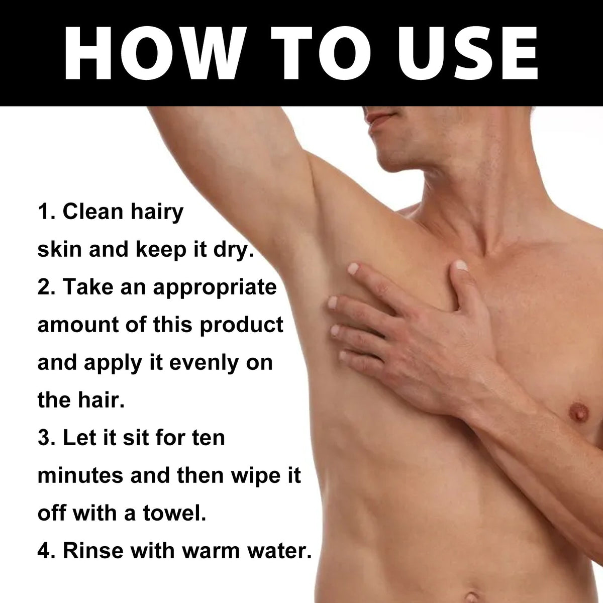 Men's Hair Removal Cream - Smooth Skin Without Razor Burn