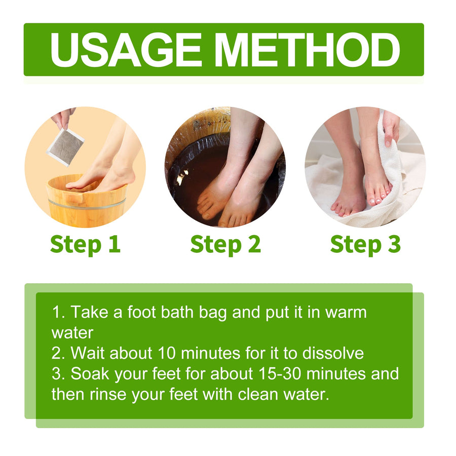 Herbal Foot Soak Kit with Mugwort Ginger for Tired Feet