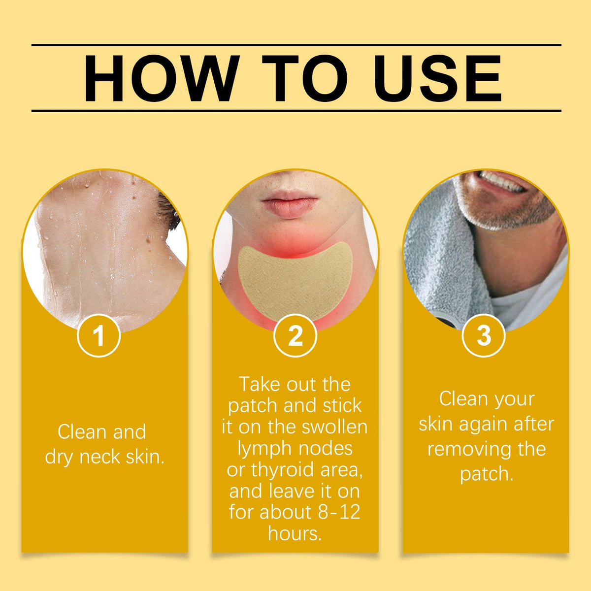 Bee Venom Lymph Detox Patch for Neck & Jawline