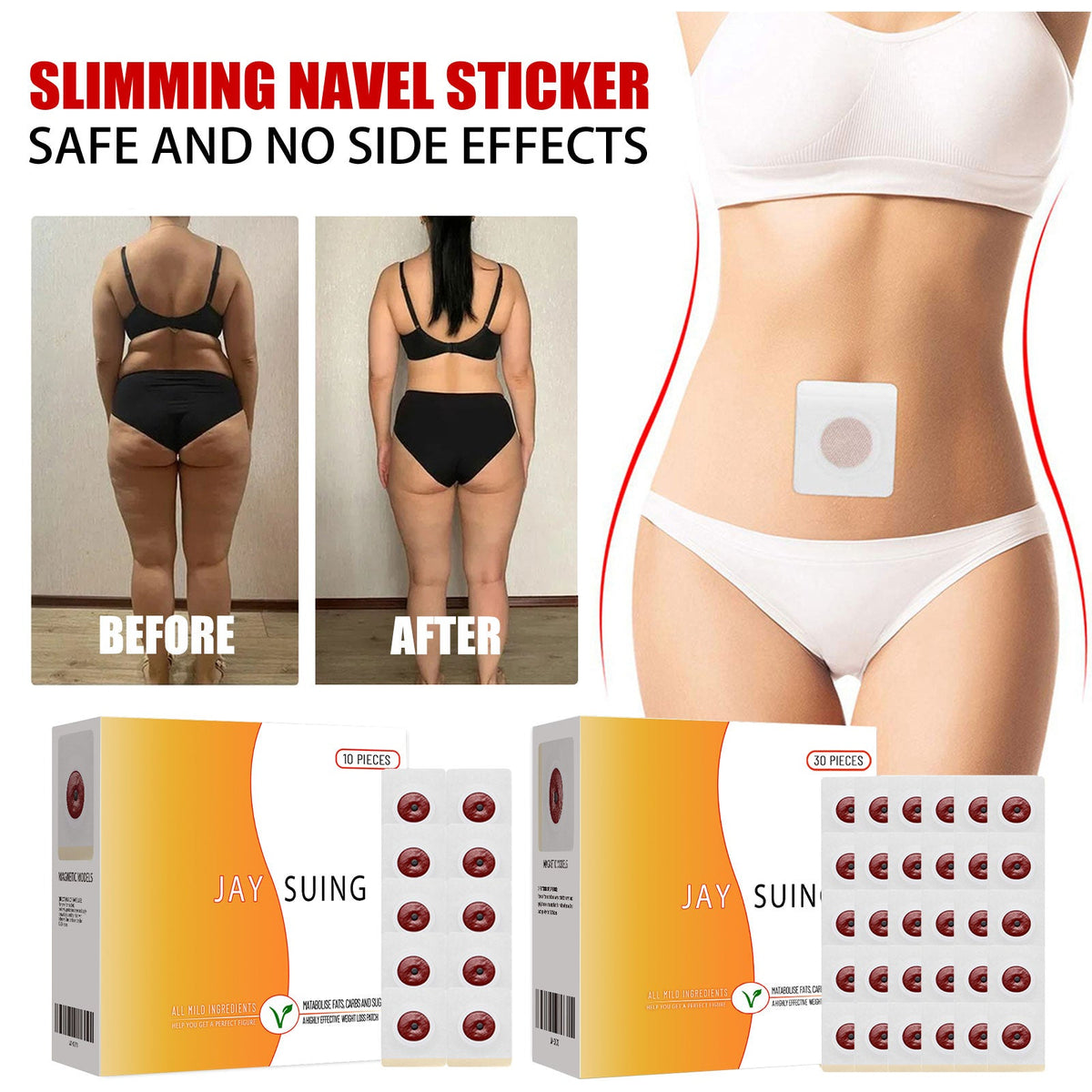 Lazy Body Sculpting Patches for Belly and Thigh Toning